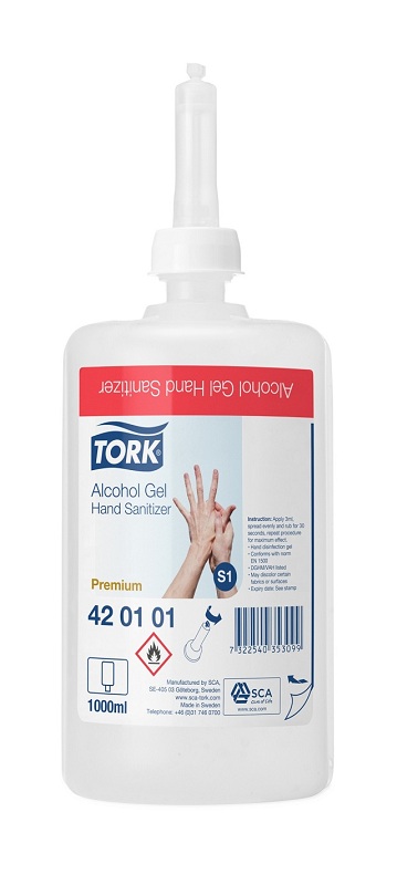 Alcoholgel Premium gel dezinfectant cu aviz biocid -Tork 1L sanito.ro